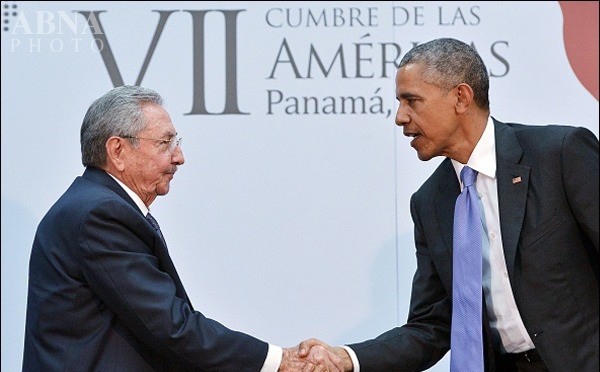 دیدار رسمی اوباما با رائول کاسترو پس از 59 سال +تصاویر 