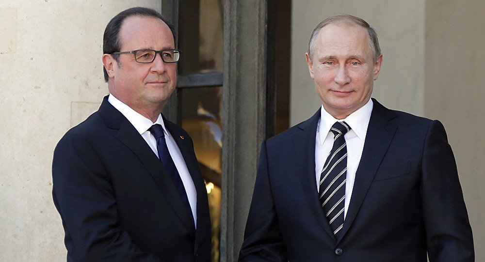 پوتین و اولاند مساله سوریه را مورد بحث قرار دادند
