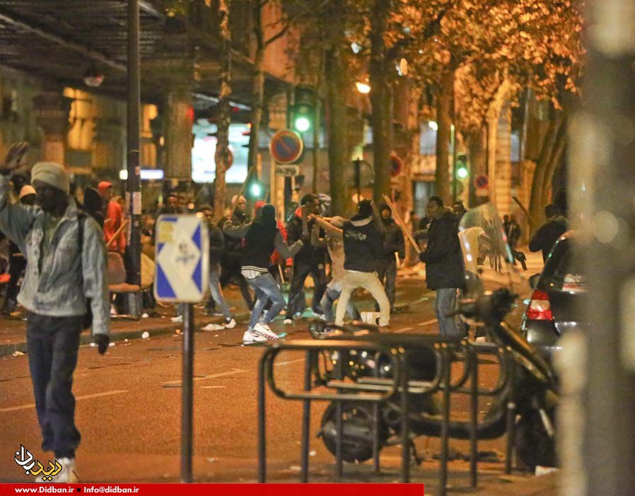 شورش آوارگان در پاریس + تصاویر