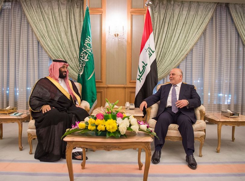 دیدار العبادی با وزیر دفاع عربستان