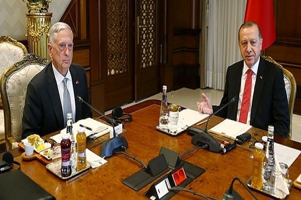 دیدار وزیر دفاع آمریکا و رئیس‌جمهوری ترکیه