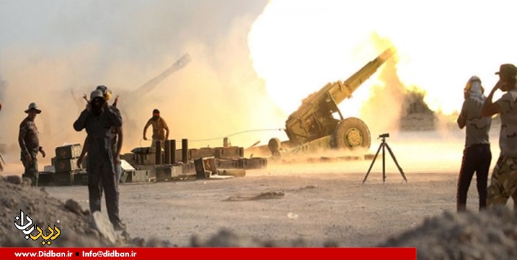 حملات توپخانه‌ای ارتش عراق به مواضع داعش در شرق سوریه