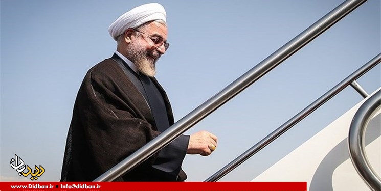 رئیس‌جمهور قشم را به مقصد تهران ترک کرد