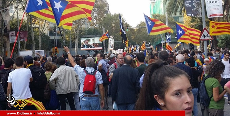 حامیان جدایی کاتالونیا در «بارسلونا» تظاهرات برپا کردند